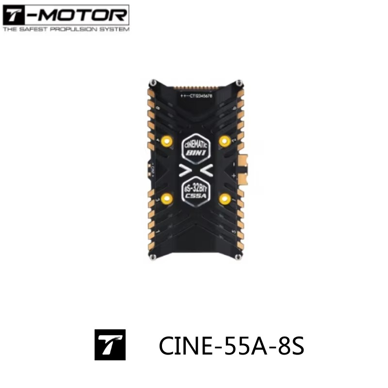 T-Motor F7 Pro Flight Controller - T-Motor CINE-55A-8S-BLHeli_32 ESC Cinematográfico Profissional 8-em-1.